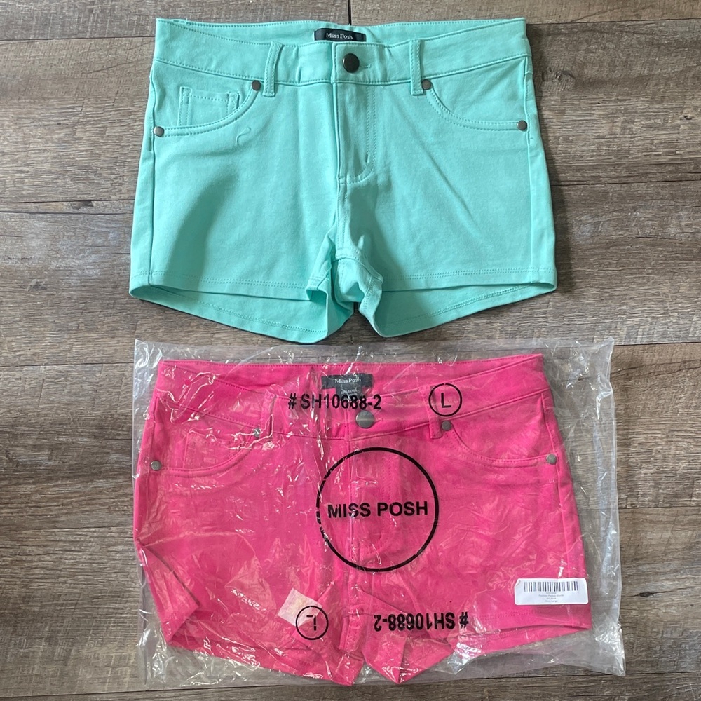Miss Posh High Waisted Booty Shorts Bundle - 2 Pairs